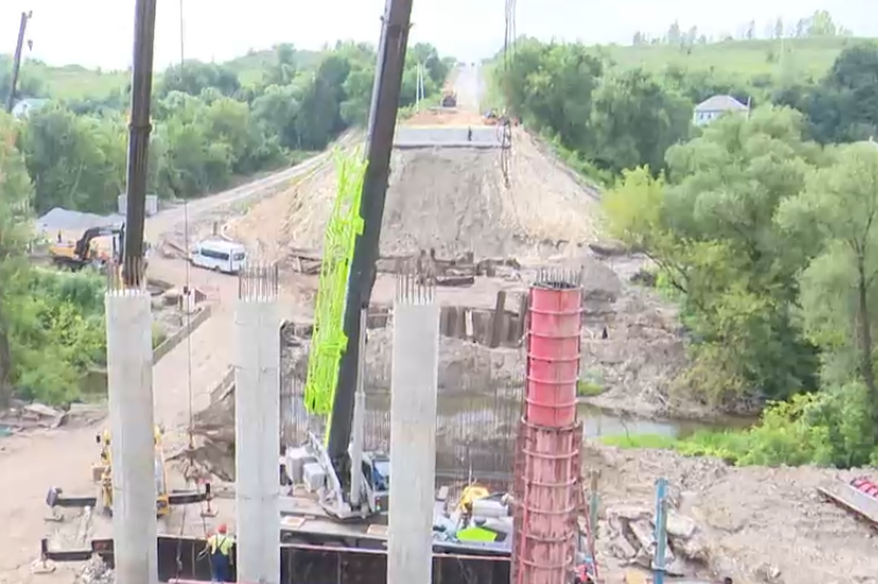 Ремонт моста в Семилукском районе