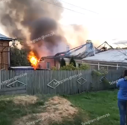 Пожар в Семилуках